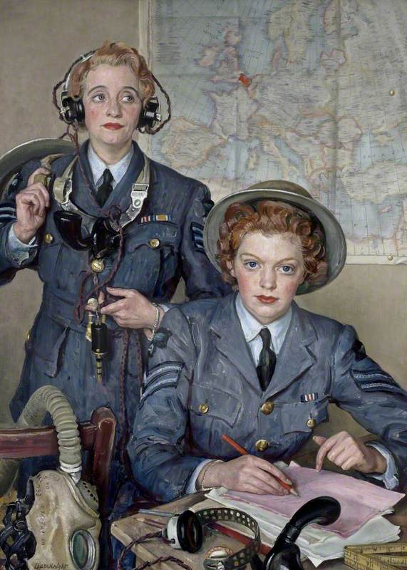 Assistant Section Leader E. Henderson, MM, and Sergeant H. Turner, MM, Women's Auxiliary Air Service