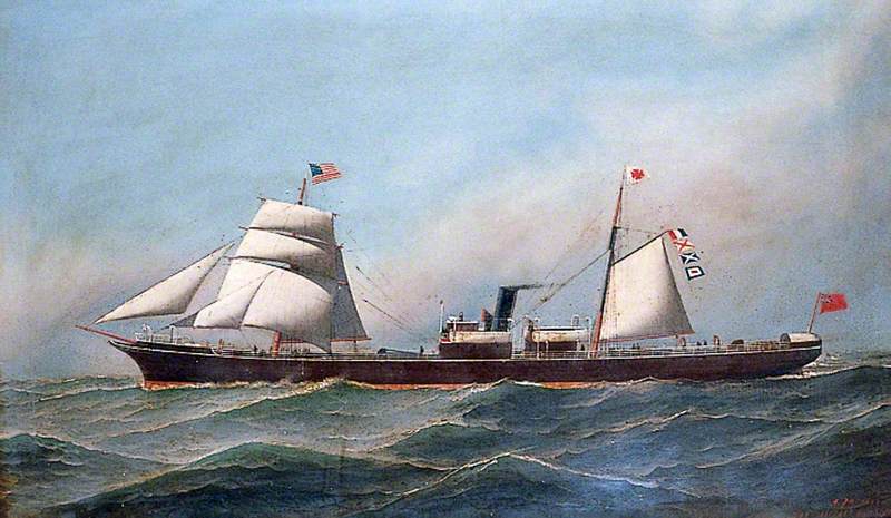 'Hector' Ship at Sea