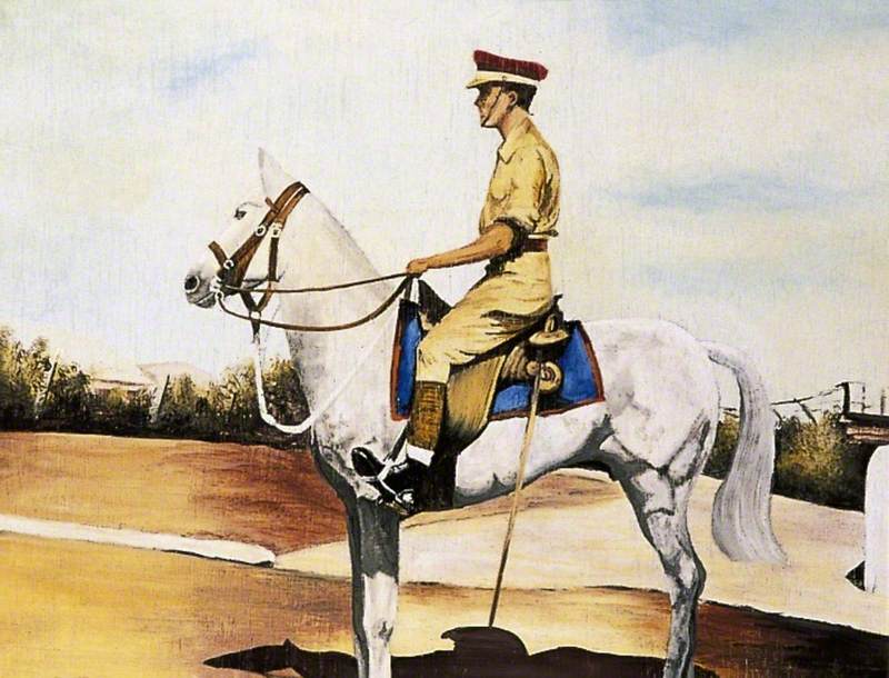 Lieutenant Colonel Frank Baggley on a Horse