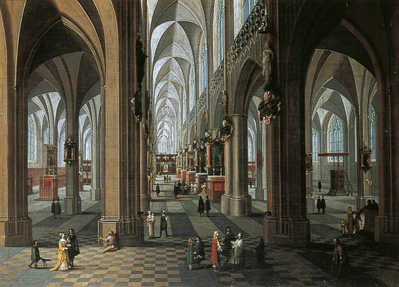 Interior of Antwerp Cathedral, Belgium