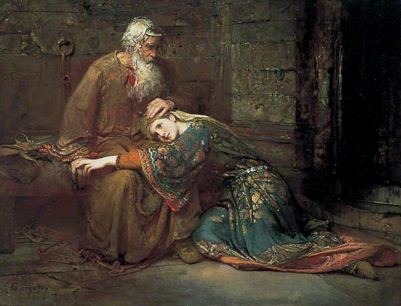 Cordelia Comforting Her Father, King Lear, in Prison