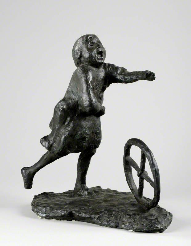 Running Girl with Wheel