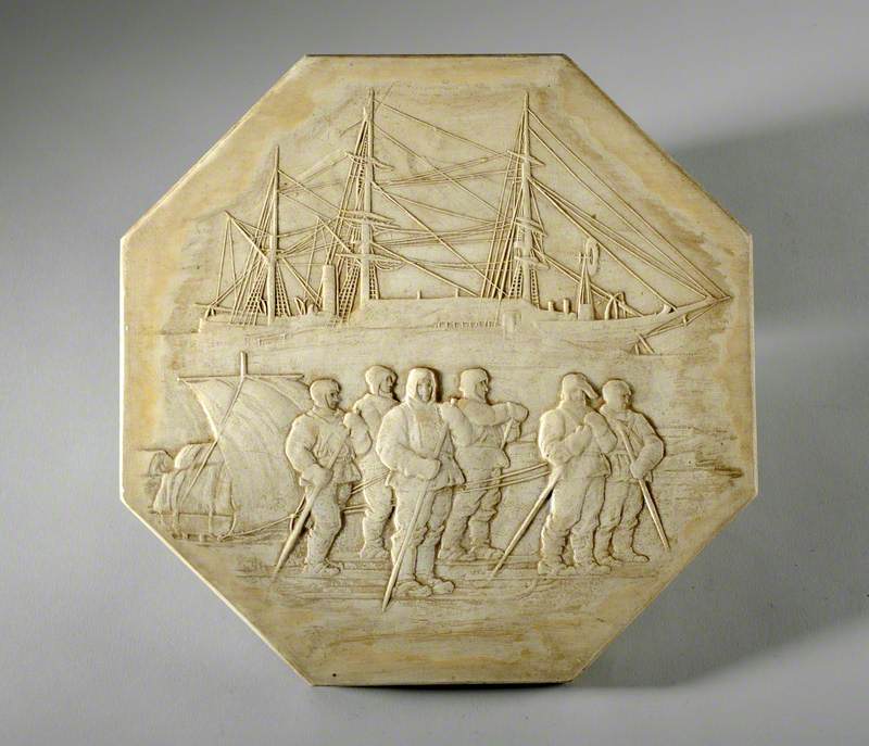 Octagonal Plaque Representing Voyage to Antarctica