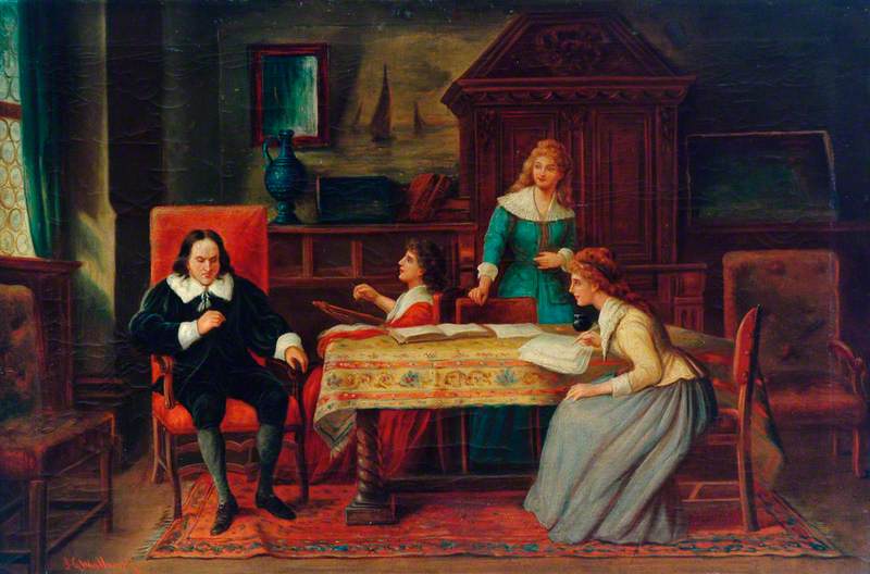 The Blind Milton Dictating 'Paradise Lost' to his Daughters