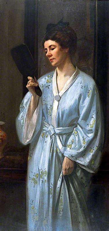 The Artist's Wife in a Blue Kimono