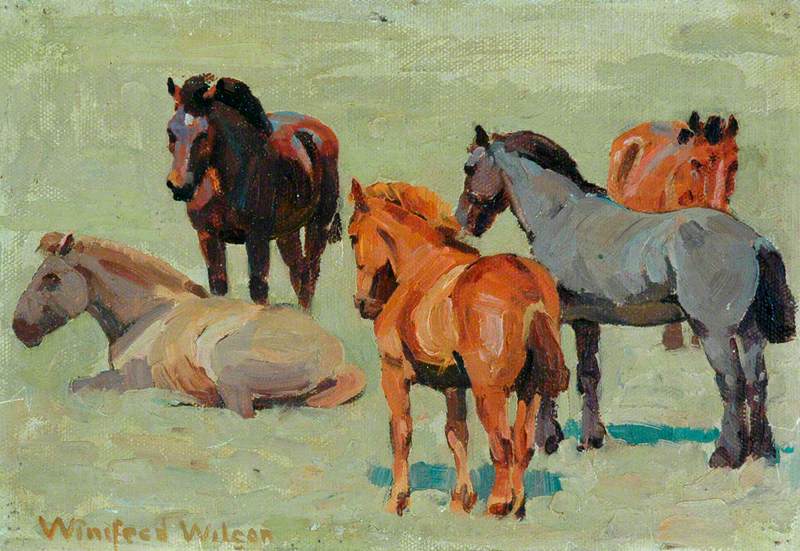 Pit Ponies at Grass