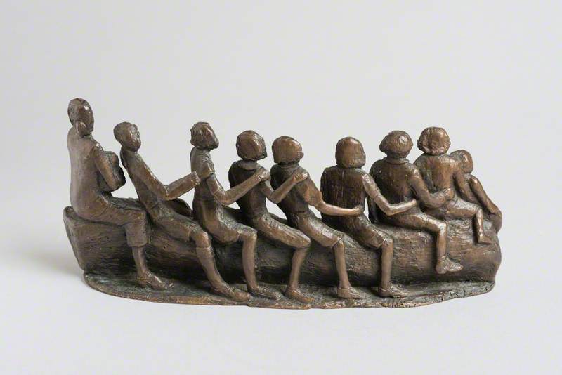 Family on a Log