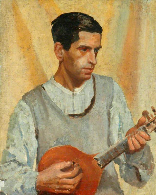Portrait of a Man with a Mandolin