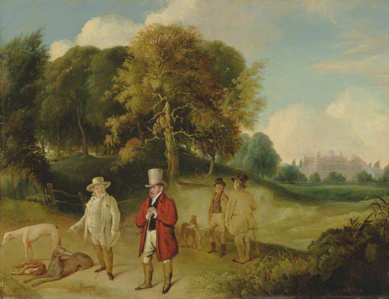 A Hunting Party in the Grounds of a Country House