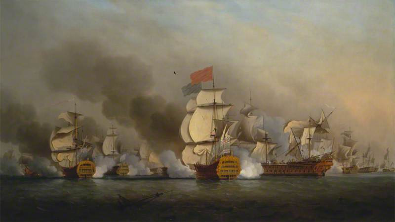 Vice Admiral Sir George Anson's ‘Victory’ off Cape Finisterre