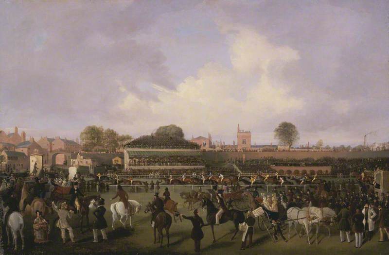Lord Westminster's Cardinal Puff, with Sam Darling Up, Winning the Tradesman's Plate, Chester