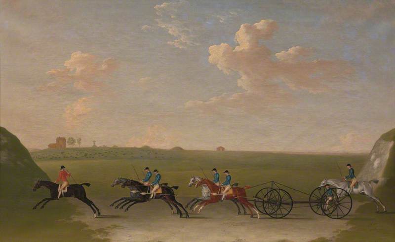 The Chaise Match Run on Newmarket Heath on Wednesday the 29th of August, 1750