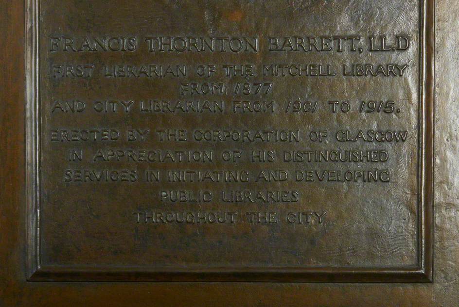 Memorial Tablet to Francis Thornton Barrett (1838–1919)