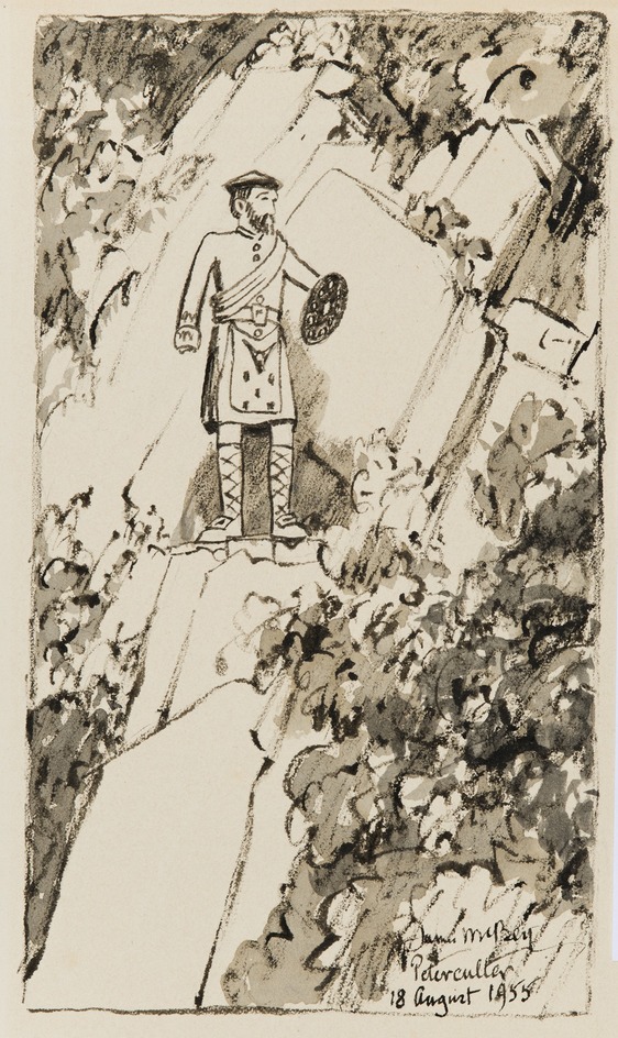 Peterculter, the Rob Roy Statue - Illustration for H.H. Kynett's 