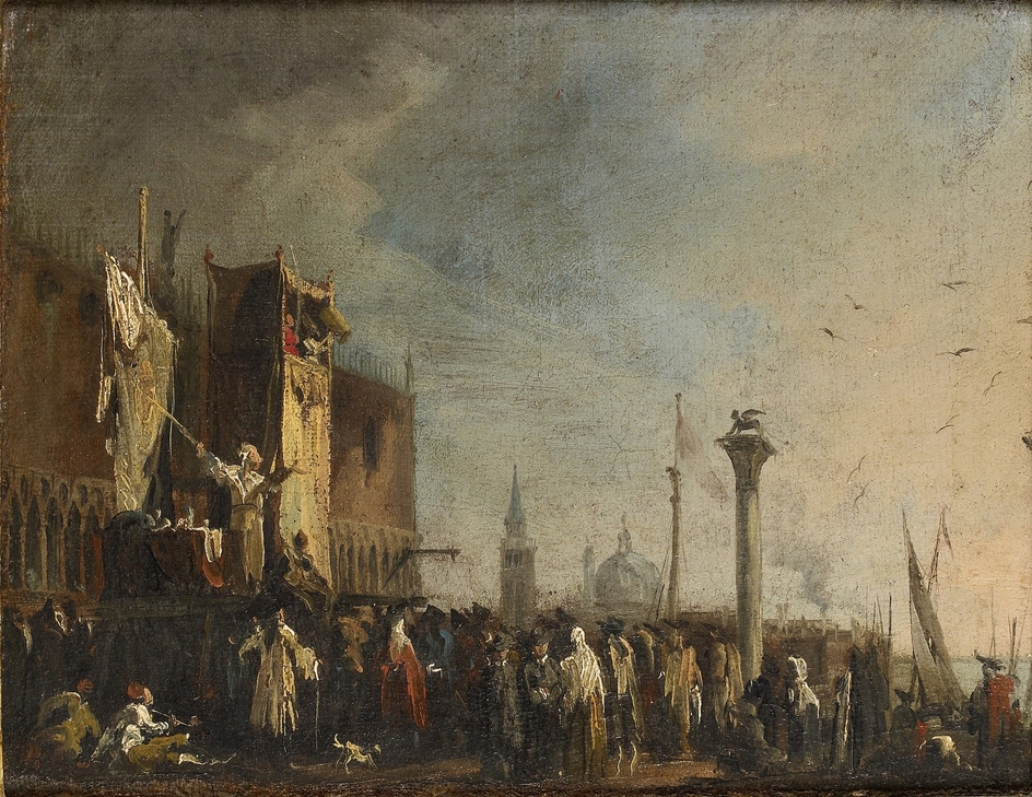 A Puppet Show on the Piazzetta, Venice