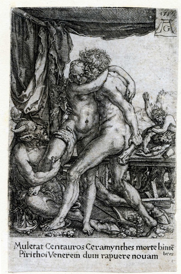 Hercules preventing the centaurs from the rape of Hippodameia