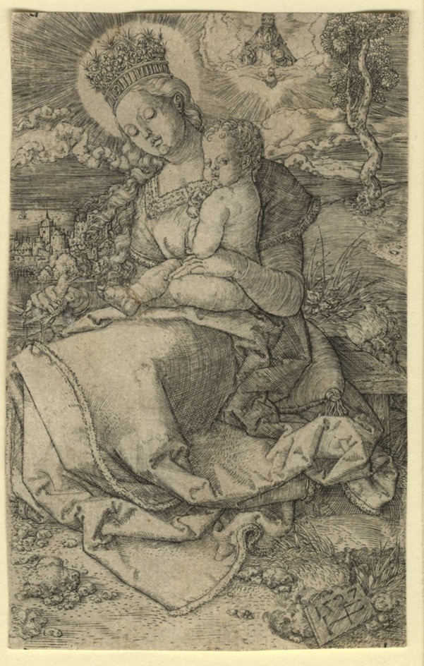Virgin and child with a bird