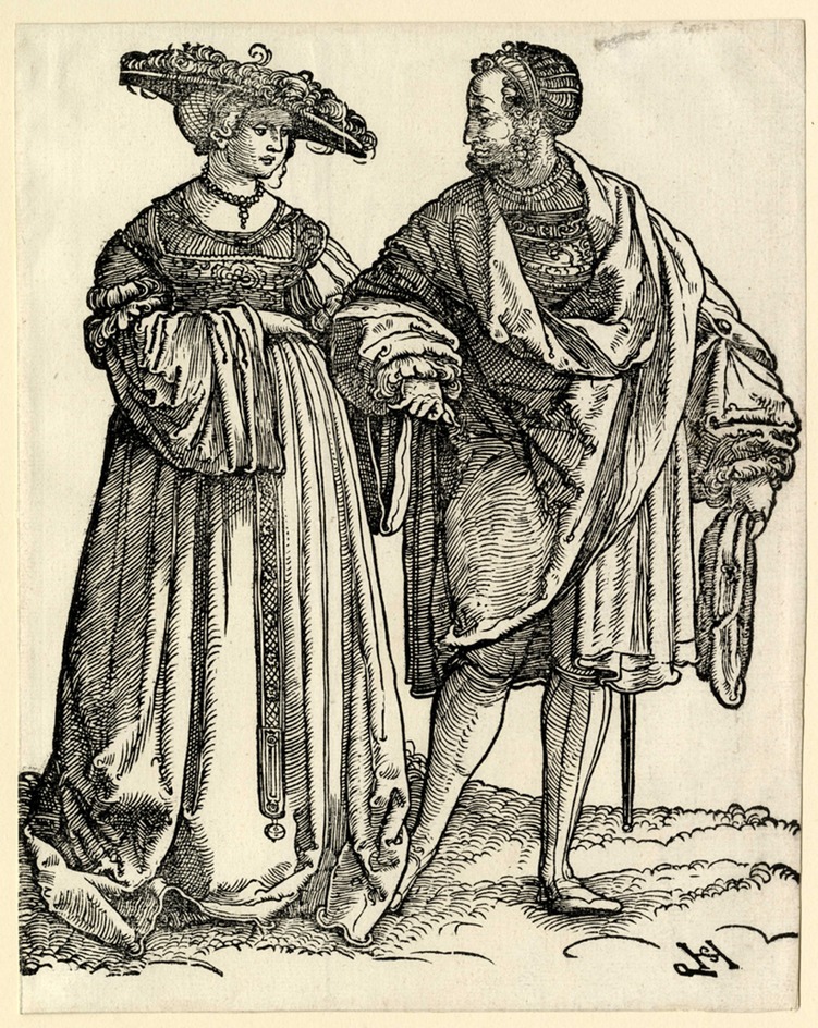 Couple walking to the right