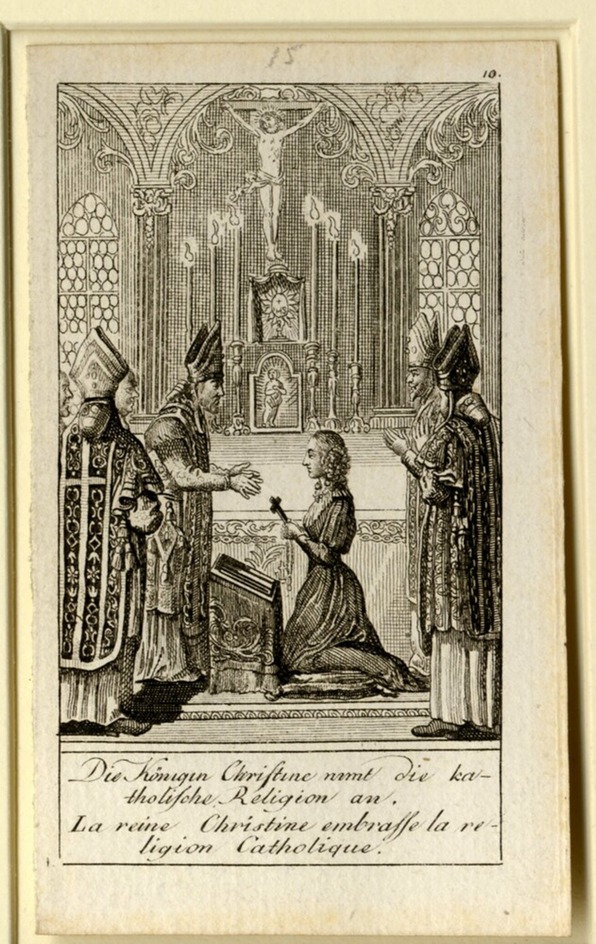 Queen Christina of Sweden converting to Roman Catholicism, copy
