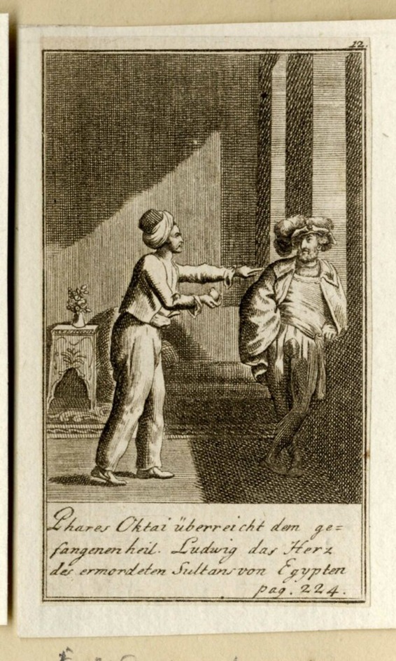 Phares Oktai presents the captive Heil Ludwig with the heart of the murdered Sultan of Egypt, copy