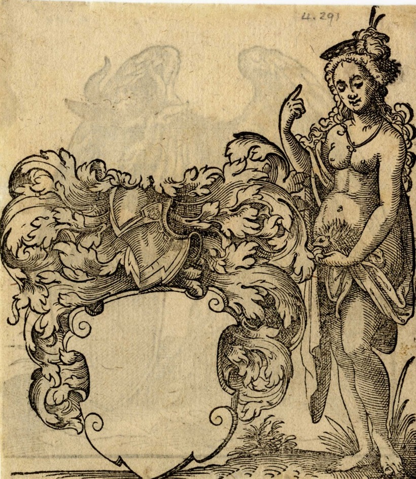 Recto: A Woman Holding a Hedgehog Beside a Blank Escutcheon
Verso: A Winged Bull with the Crest of the Guild of Saint Luke