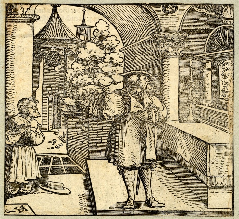 Recto: The parable of the mockers and the true penitent
Verso: The Saviour standing, blessing the fields, the vine-yard and the birds