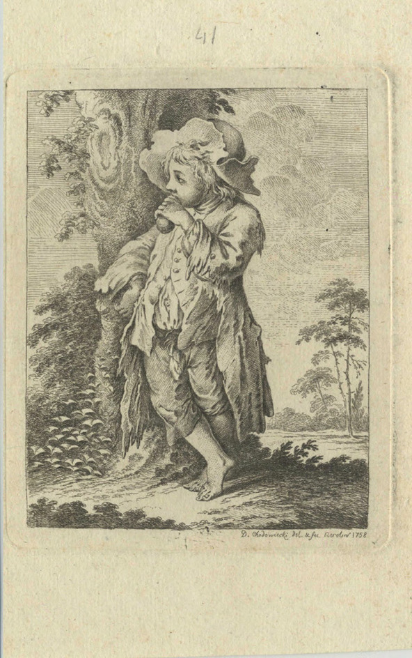The beggar boy at the tree