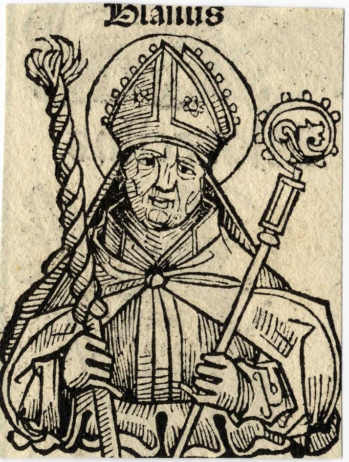 Recto: Saint Blaise
Verso: Pope Eusebius