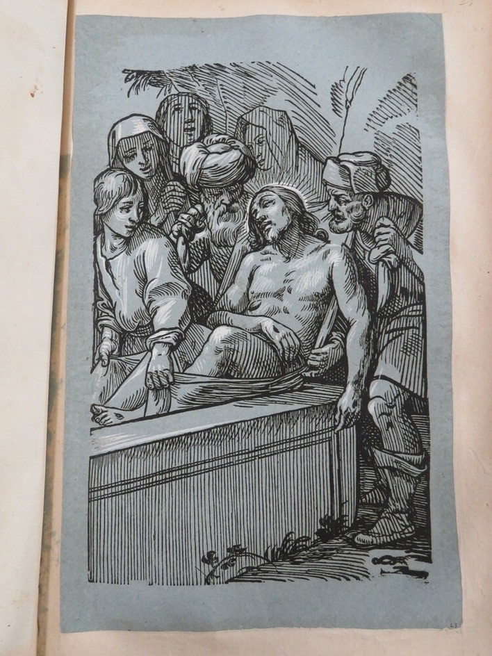 Jesus on the sepulchre