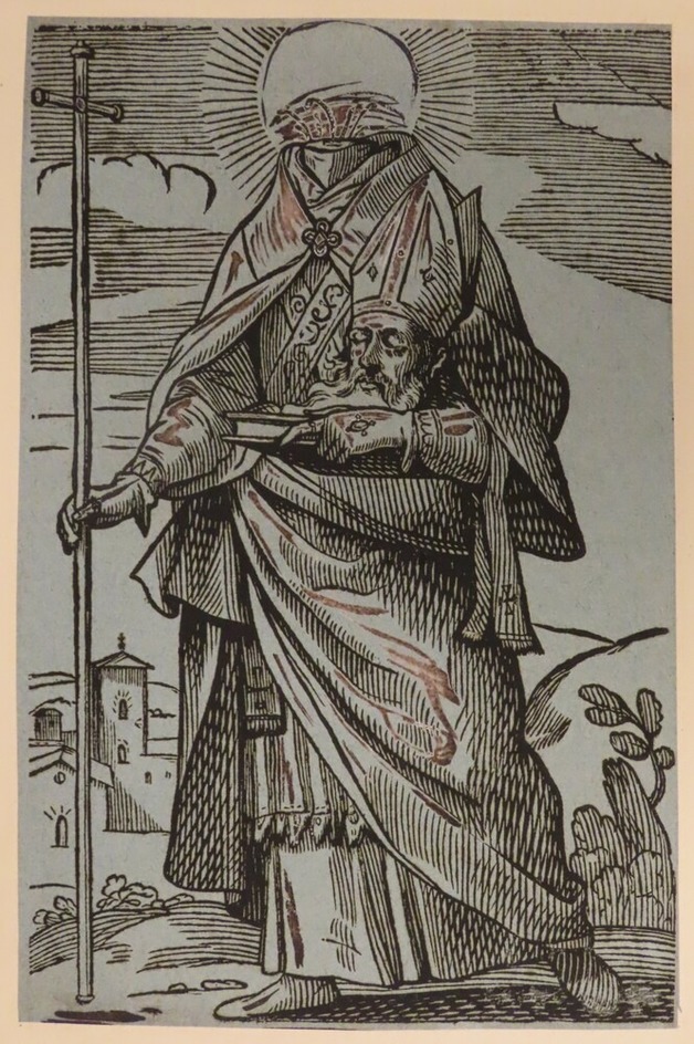 St Denis holding his head