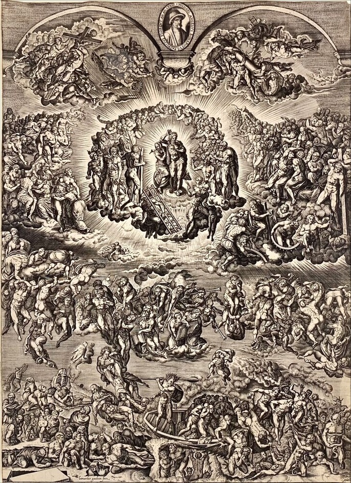 Plate 17: Le Jugement dernier, d'après Michel-Ange, à la chapelle Sixtine