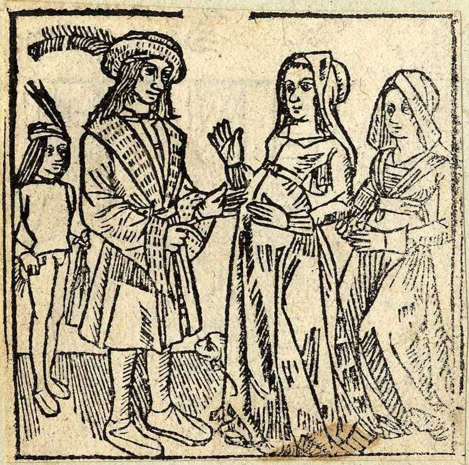 Recto: A marriage between a lord an a lady
Verso: unidentified scene (fragment)