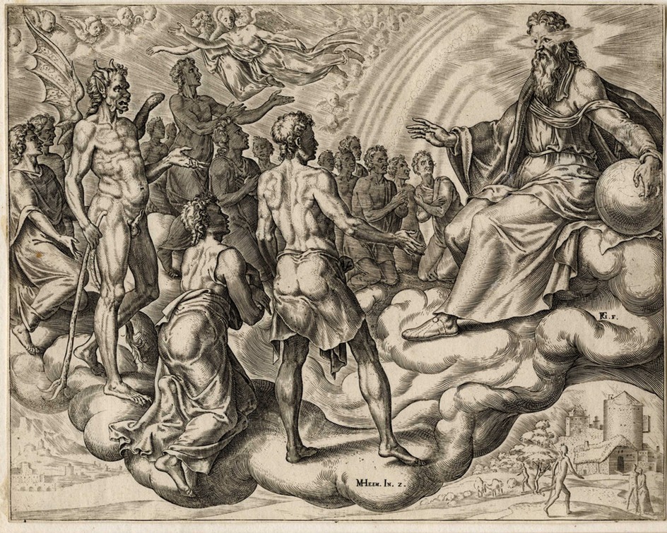 The sons of God, Satan amongst them, present themselves before the Lord