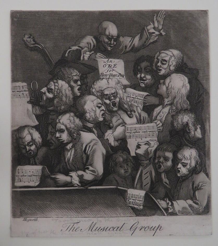 The Musical Group: copy in reverse after Hogarth titled A Chorus of Singers