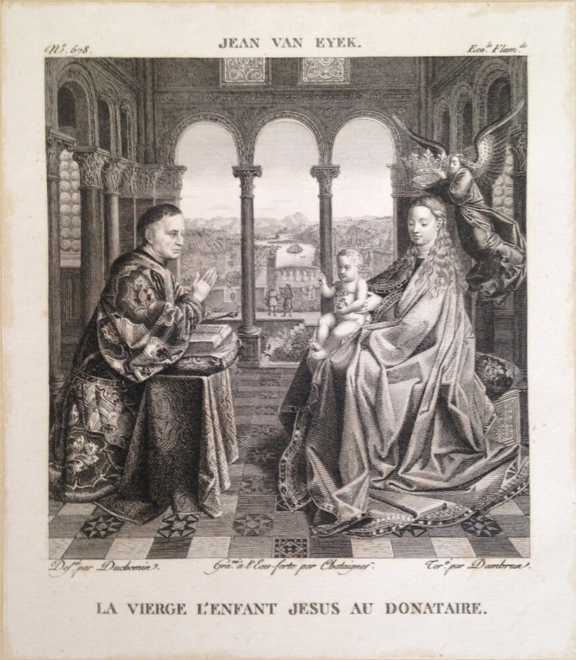 Plate 578: La Vierge l'enfant Jesus au donataire, from Vol. 9 of the 'Galerie du Musée Napoléon'