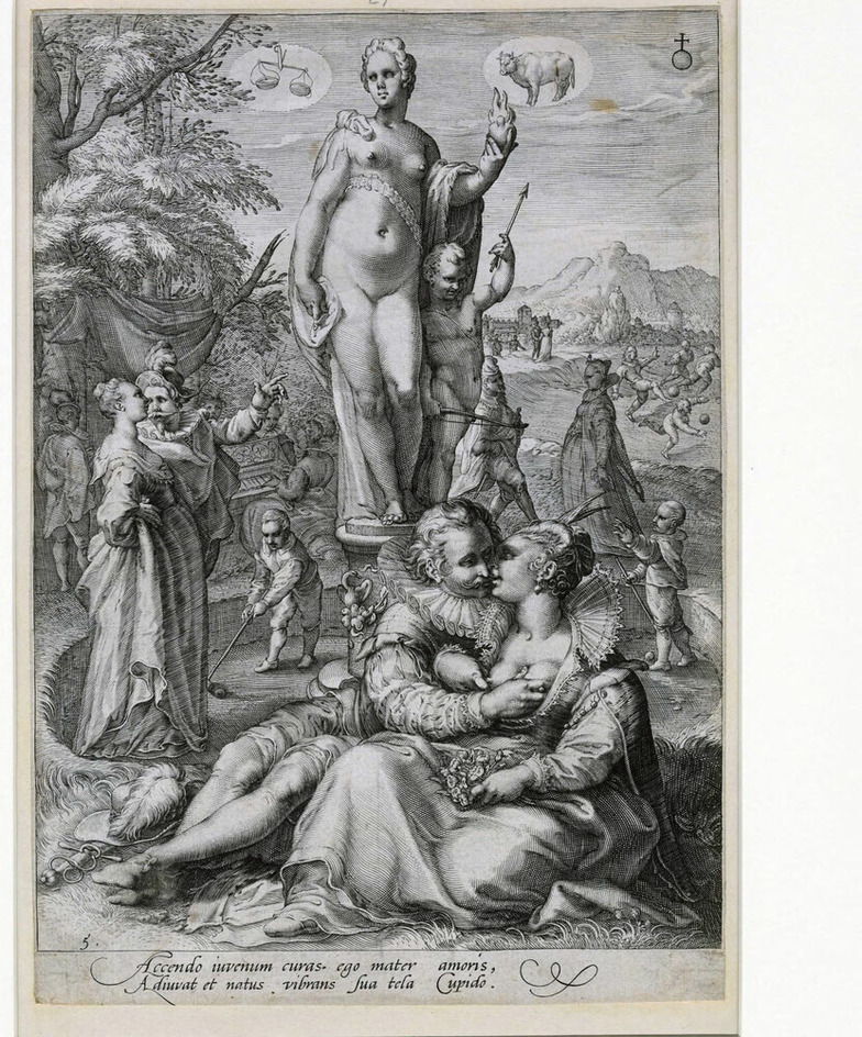 Venus presiding over the realm of love