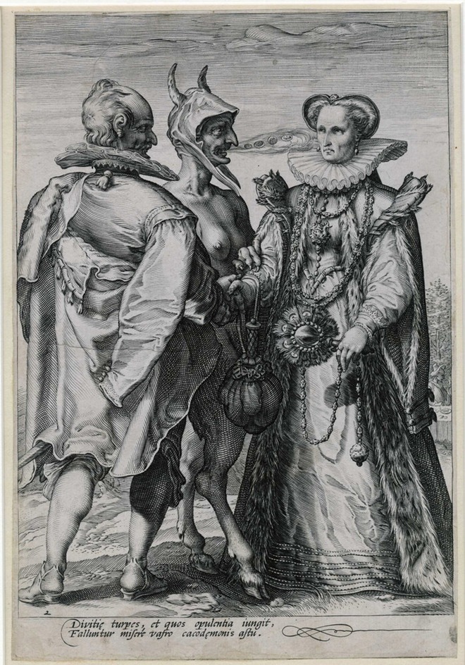 Marriage for wealth officiated by the devil