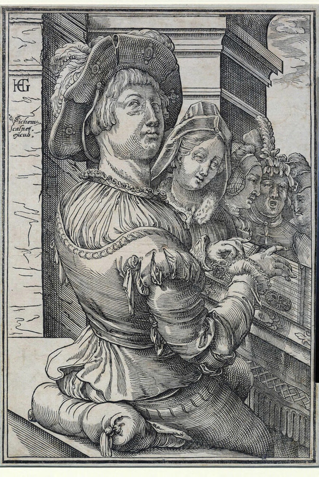 Young man playing the cither