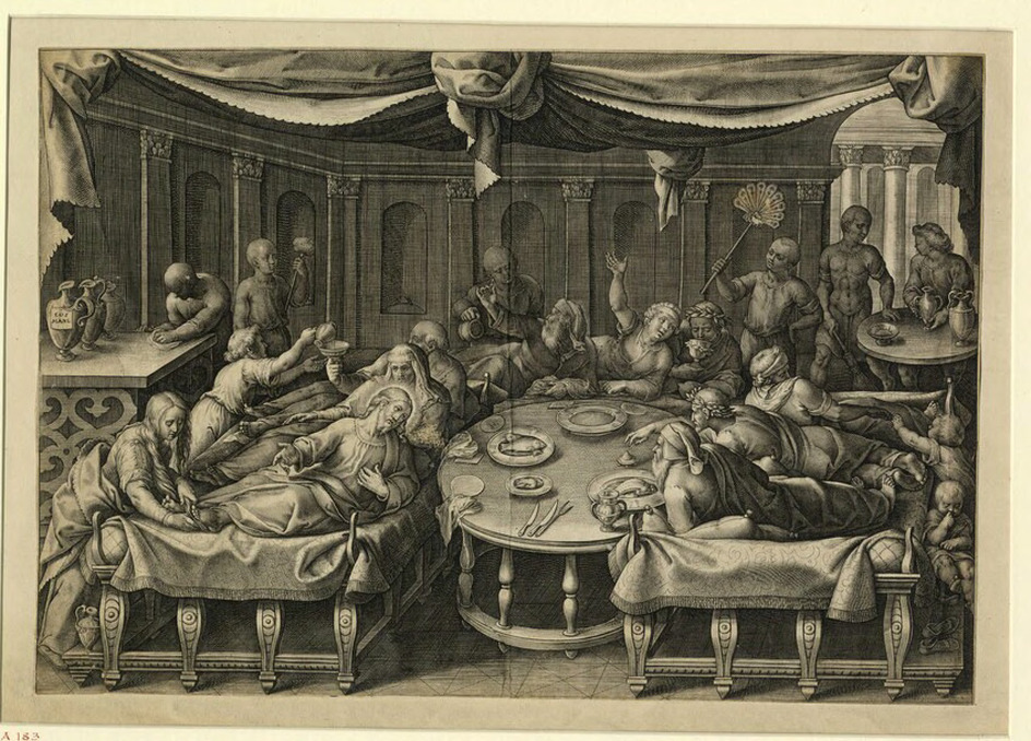 Christ at supper with Simon the Pharisee (Luke 7:36-50)