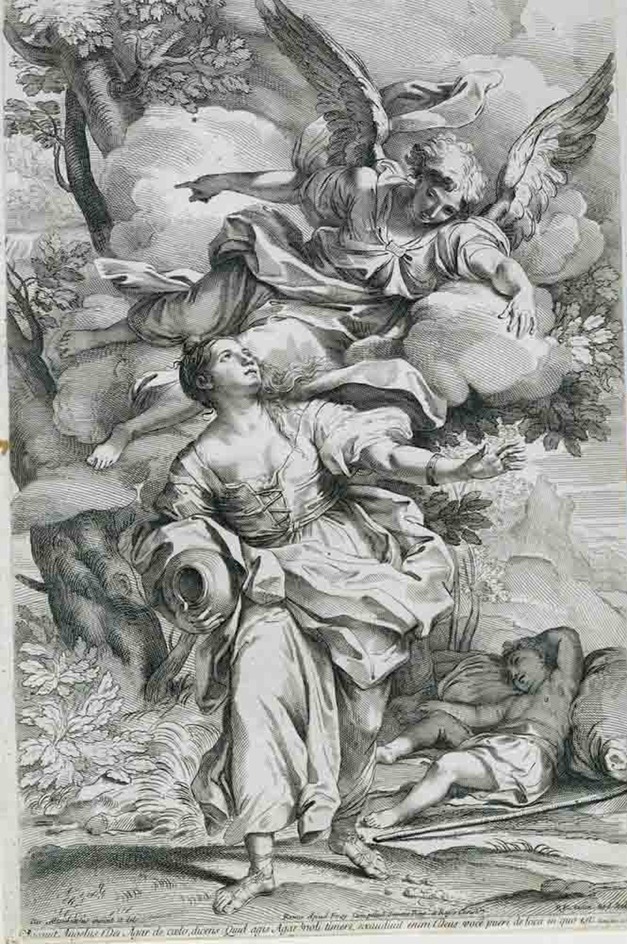 Hagar and the angel (Genesis 21:17)