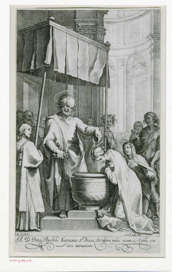 Baptism of St Prisca by St Peter