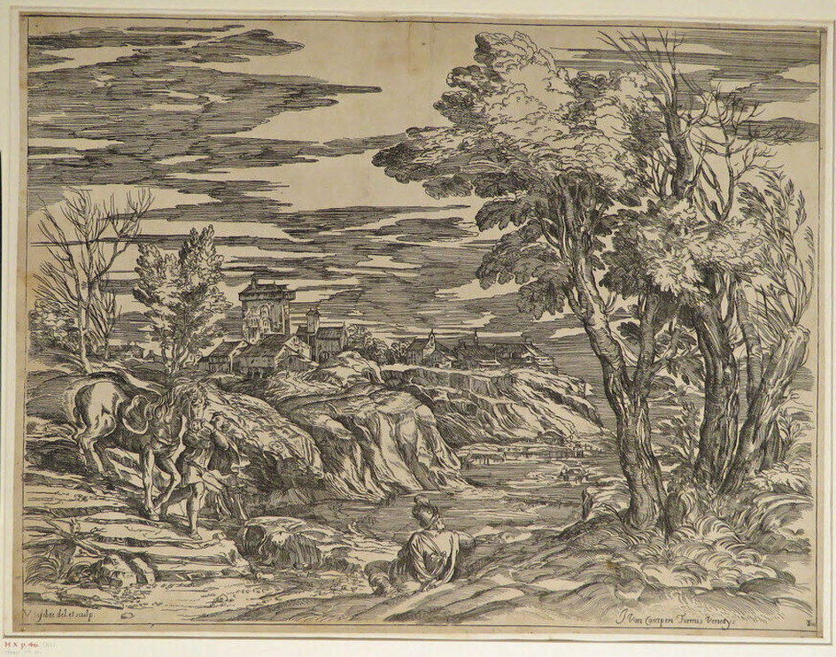 Landscape with a page and a horse