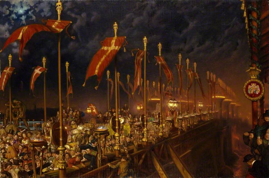 London Bridge on the Night of the Marriage of the Prince and Princess of Wales