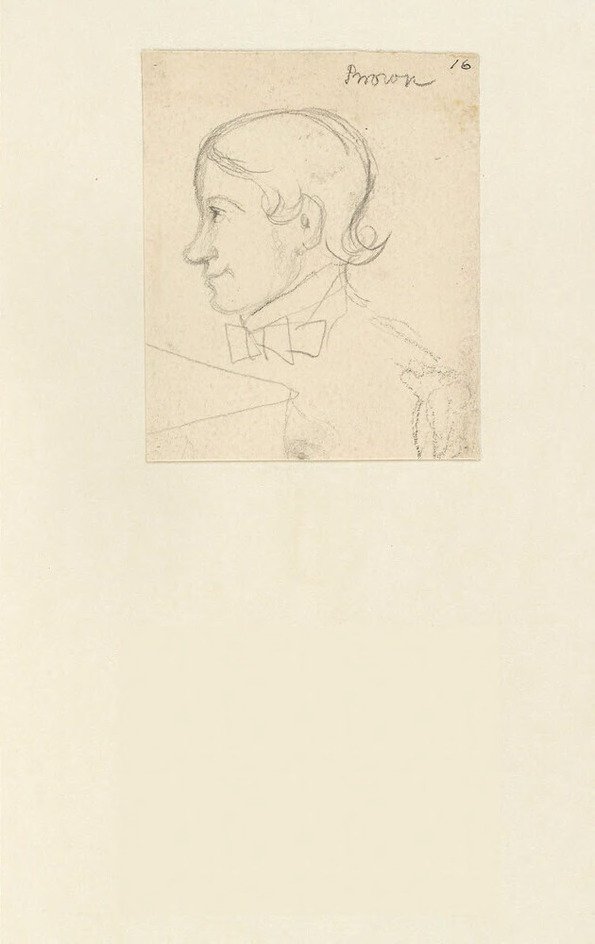 Profile Sketch of Thomas Combe's Servant, Brown