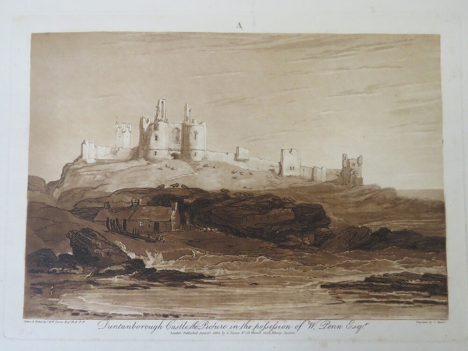 Dunstanborough Castle, from the Liber Studiorum