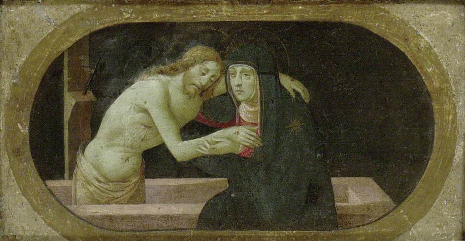 Christ in the Tomb supported by the Virgin