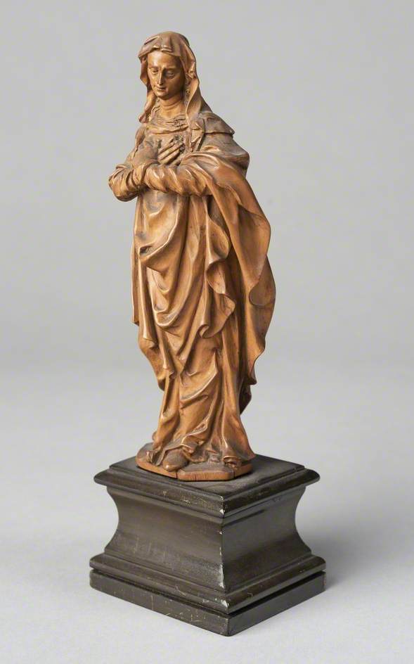Virgin Mary with Her Hands Crossed on Her Breast