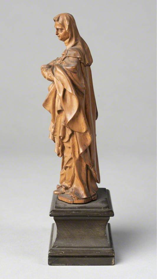 Virgin Mary with Her Hands Crossed on Her Breast