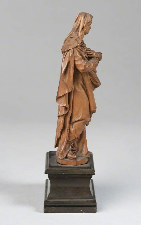 Virgin Mary with Her Hands Crossed on Her Breast