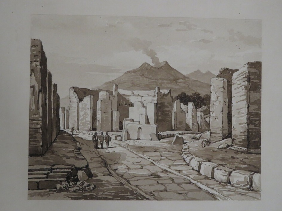 Fountain in Trivus Pompeii, looking North West